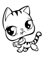 Een kleurplaat van  littlest pet shop